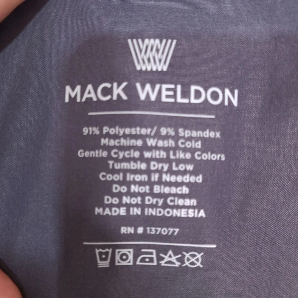 Mack Weldon Radius 5 Pocket Pant Mens ACTUAL 38x30 Tech Chino Golf Preppy Office